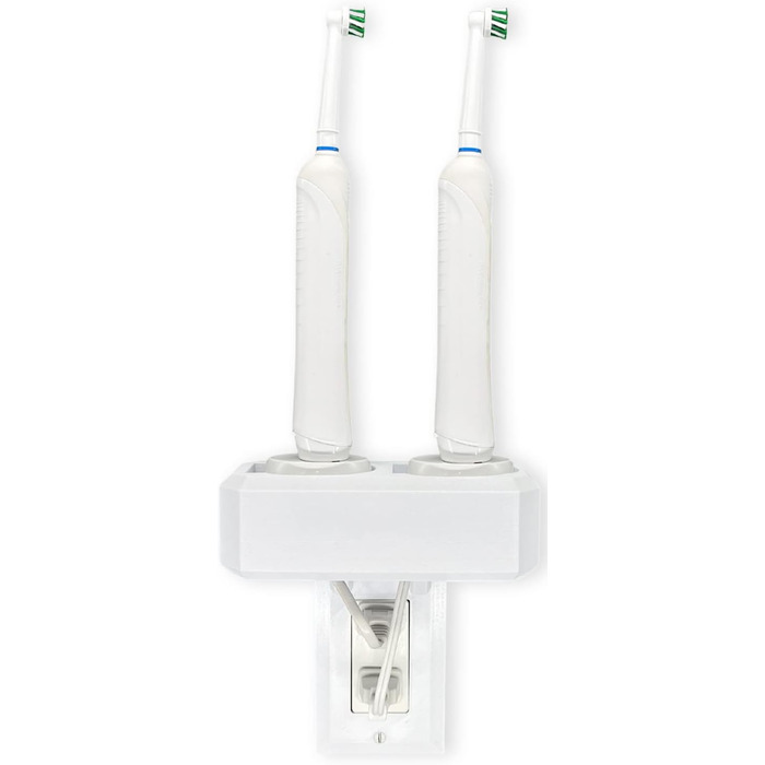 Electric Toothbrush Holder, Wall Mount, Oral-B, 2 Chargers, GFCI/Decora Single Standard Vertical