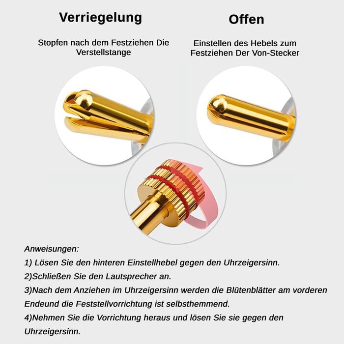 Комплект позолочених бананових роз'ємів Monosaudio (8 шт.) для акустичних кабелів, домашнього кінотеатру та AV-ресиверів, BA1403