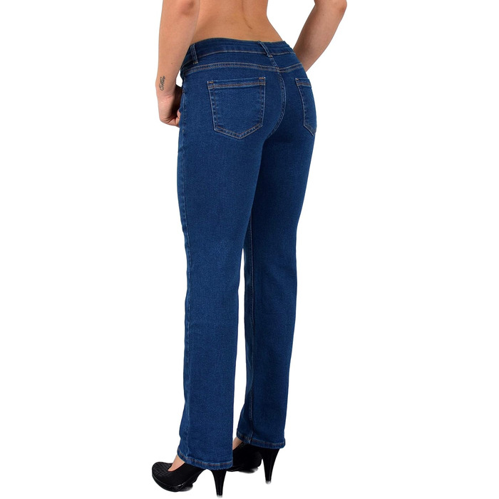 Джинси ESRA жіночі прямі з високою талією, стрейч, модель G200, розмір 34/J560