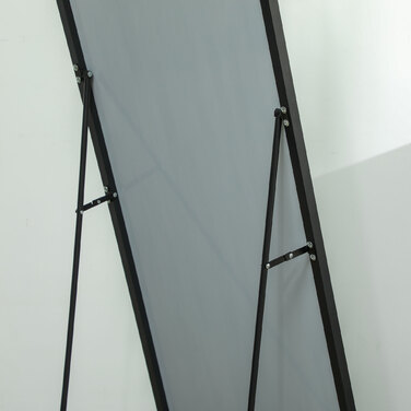 HOMCOM Freestanding Full-Length Mirror, Dressing Mirror with Stand, Aluminum Frame for Bedroom, Hallway