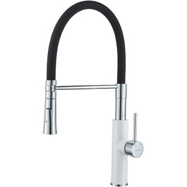 Кухонний змішувач Ibergrif з душем, чорний, з гнучким виливом