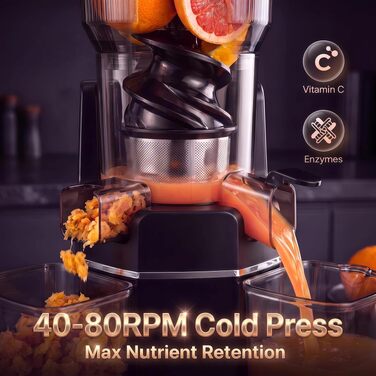 Шнекова соковижималка GarveeHome Entsafter Slow Juicer 250W для холодного віджиму