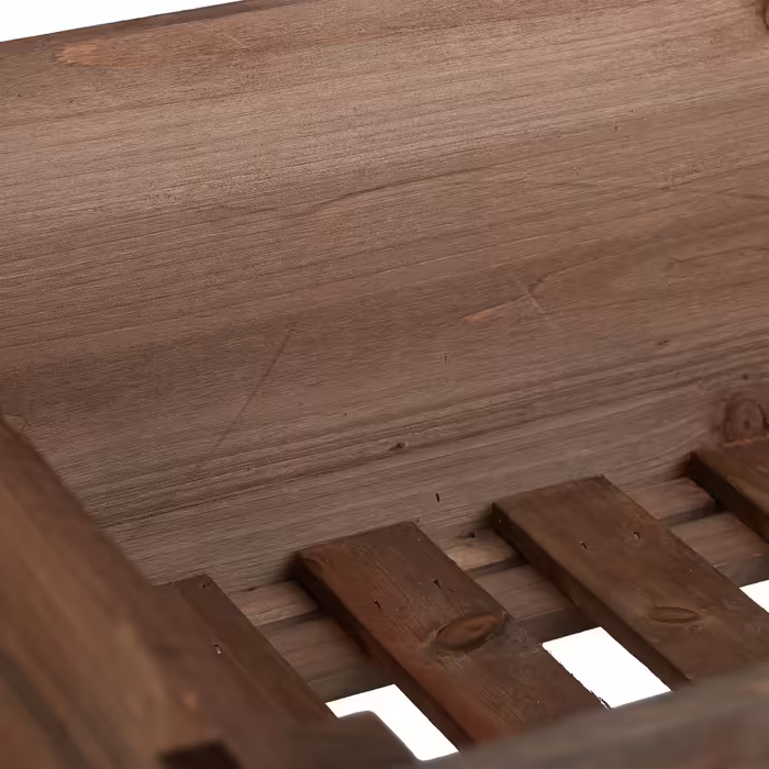 Підняте ліжко Relaxdays Wood темно-коричневе