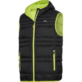 Чоловіча степкова жилетка NORDCAP, легка, тепла та вітростійка, спортивна жилетка з капюшоном та кишенями на блискавці, розмір M-3 (XXL, чорний)