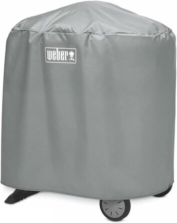 Чохол для гриля Weber Q1000/Q2000 з підставкою, дихаючий, водо- та UV-стійкий, захист від вітру та дощу, з фіксацією на липучці, сірий