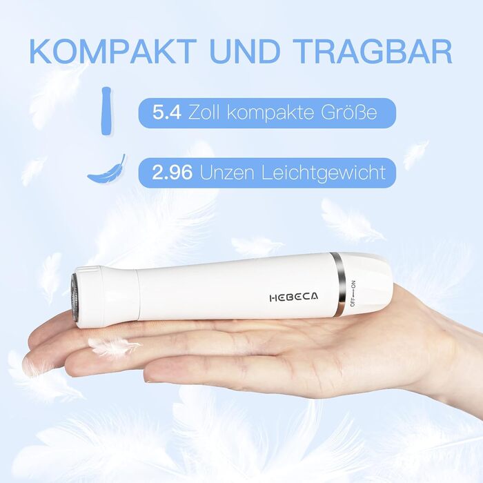 Електричний триммер для волосся на обличчі 3-в-1 для жінок. Триммер для брів, обличчя, тіла. Бездротовий, водонепроникний. Білий