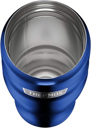 Термокружка туристична Thermos King, нержавіюча сталь, 470 мл, блакитний колір, 8.3 x 8.3 x 20 см