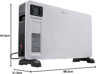 Електричний конвектор Heidenfeld EK100 | 3 роки гарантії, 2300 Вт, з пультом керування, для опалення до 40 м²