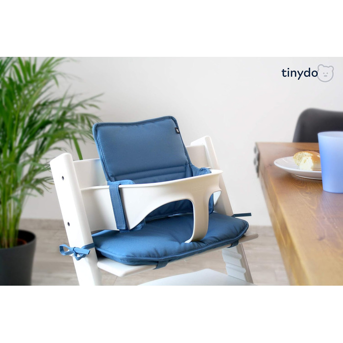 Подушка Tinydo® для стільчика Stokke Tripp Trapp, темно-синя, сидіння з XXL-амортизацією, протиковзна, аксесуар для дитячого стільчика