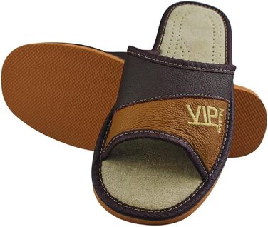 Чоловічі тапочки APREGGIO з натуральної шкіри – комфортні та зручні, розмір 40-46 (EU), колір бронзовий