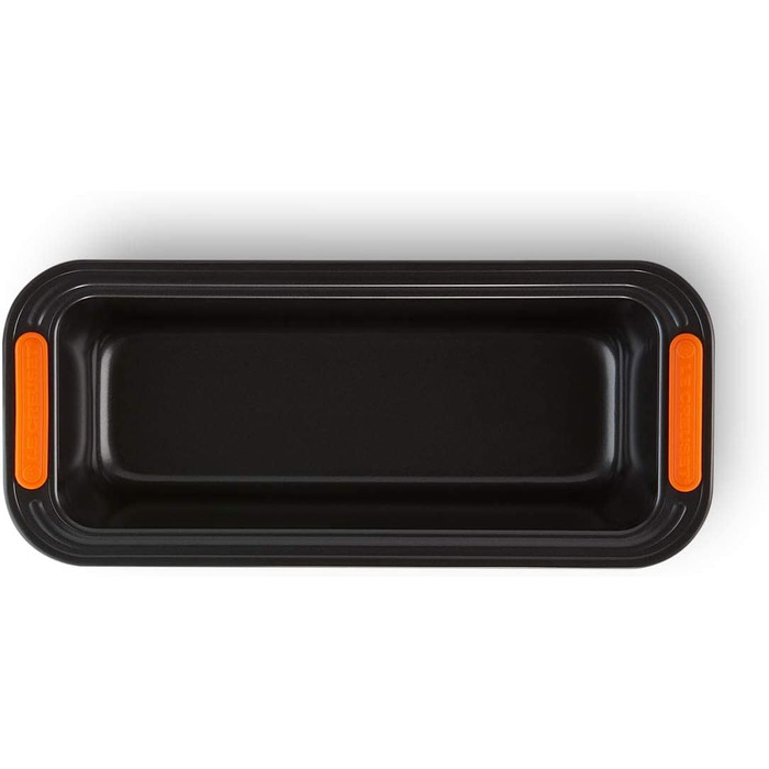 Форма для випікання Le Creuset, антипригарна, прямокутна, 30×11,5×7 см, стійка до закваски, з вуглецевої сталі, антрацит/помаранчева