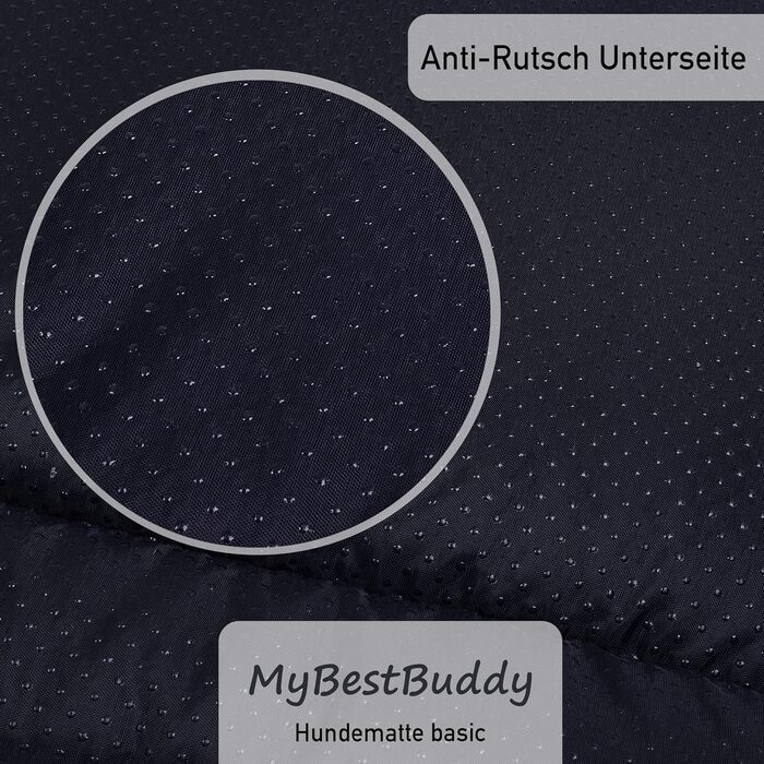 Килимок для собак сірий Basic 90x70 см L з м'якої тканини для тварин - 40°C, гіпоалергенний (100% поліестер) - подушка/ліжко для великих собак, 90 x 70 см