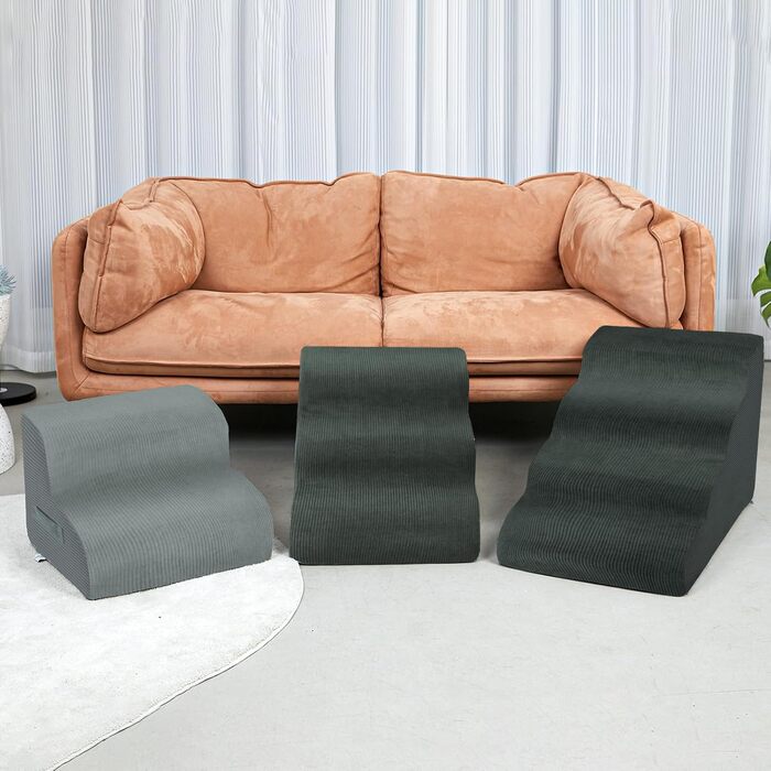 Сходинка для собак Mesa Lemon - 4 сходинки, сірого кольору, для дому та авто, зручна та миюча