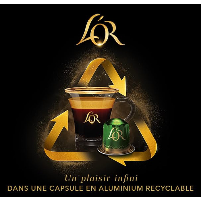 Кавові капсули L'OR Espresso Ristretto для Nespresso, 100 шт (10 упаковок по 10 капсул)