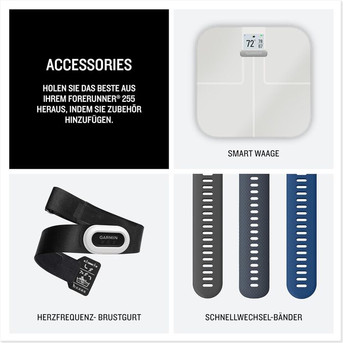 Garmin Forerunner 255 – GPS-годинник для бігу з індивідуальними планами тренувань, детальною аналітикою та функціями для бігу. 1.3' дисплей, до 14 днів роботи від акумулятора, водонепроникність (Music, 46 мм, білий)
