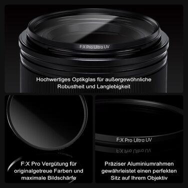 Захисний UV-фільтр Rollei F:X Pro Ultra 77 мм для об'єктивів камер, світлопропускання 99%, зі спеціальним покриттям