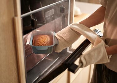 Joseph Nest Bake Non-Stick Loaf Pan 19 x 30 x 7 cm, Carbon Steel, Easy-Release Handles, Stackable, Space-Saving Design, 2lb
