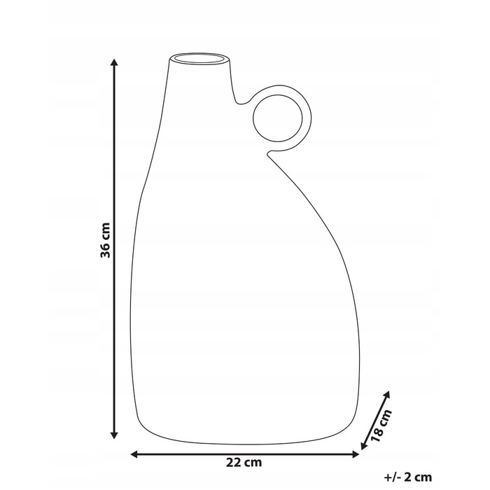 Декоративна металева ваза NARBADA, 36 см, чорна