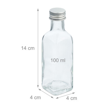 Relaxdays Set of 100 ml Small Bottles