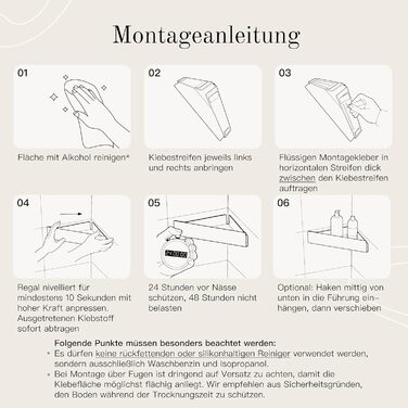 Designfabrik Hamburg: Shower Shelf without Drilling | Corner Shelf Bathroom | Shower Shelf without Drilling | Adhesive Shelf Bathroom | Self-Adhesive Shower Basket | Bathroom Accessories | Shower Shelf Corner Black