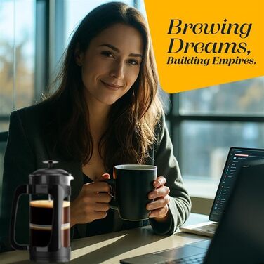 ESPRO P5 Френч-прес: кавомашина з запатентованим подвійним мікрофільтром, без осаду, з термостійкого боросилікатного скла