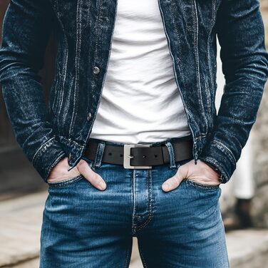 Чоловічий шкіряний ремінь J.Fée, ширина 35 мм, квадратна пряжка, срібна, чорний або коричневий, подарунок для чоловіків, довжина 110-130 см