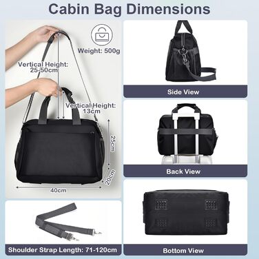 Органайзер для валізи 12 шт., водовідштовхувальний, для подорожей, сімейних поїздок, зберігання вдома (Чорний 1x косметичка + 1x дорожня сумка 20л A)