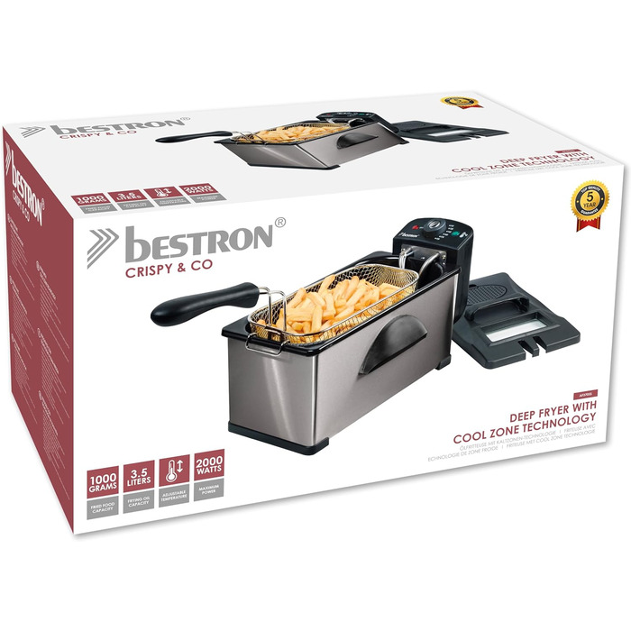 Bestron Deep Fryer with Cold Zone Technology