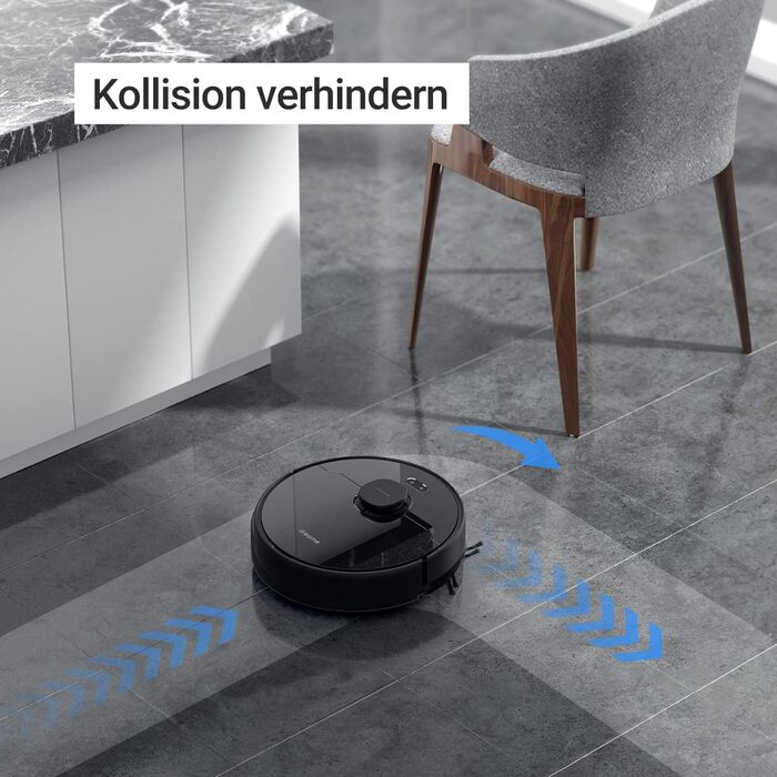 Робот-пилосос Dreame D9 Max з лазерною навігацією, 4000Pa, функція вологого прибирання, 150 хв роботи, сумісність з App/Alexa, розпізнавання килима, чорний