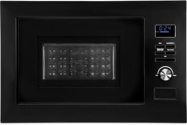 Вбудована мікрохвильова піч Bomann з грилем та конвекцією | 60 см | 900 Вт | 25 л | MWG 3001 H EB inox (Чорний)