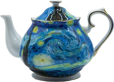 Порцелянова чайник 1 л Vintage Floral з кістяної порцеляни, біла троянда, для чаювання та кави, подарункова чайник Sternenhimmel