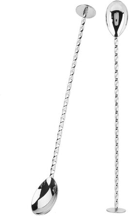 Нержавійна ложка для коктейлів та кави Fdit з довгим руків'ям, для бару та дому