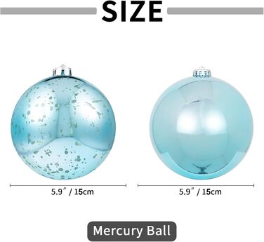 Новорічні кулі-прикраси XmasExp (8 см, м'ятно-зелені) - 20 карат, міцні, для ялинки, декор, ідеальні для свят, весілля, новорічні прикраси м'ятно-зелені