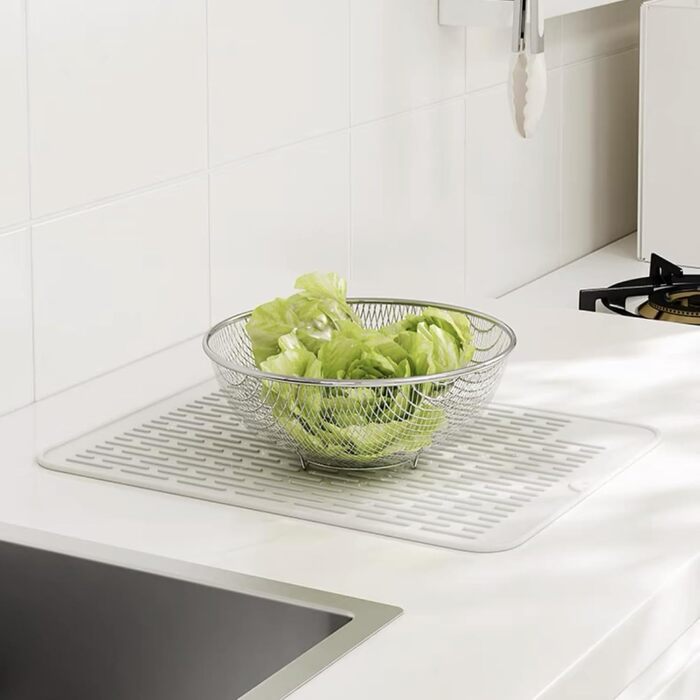 Килимок для суші посуду WXFLGH 40x30 см з термостійкого силікону, антиковзаючі, для кухні та котів