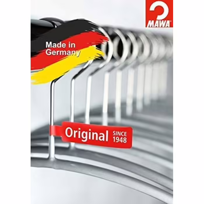 MAWA Вішалки Light 40 см, набір 20 шт, сріблясті, антипослизькі, для футболок, топів і легких светрів, з обертовим гачком
