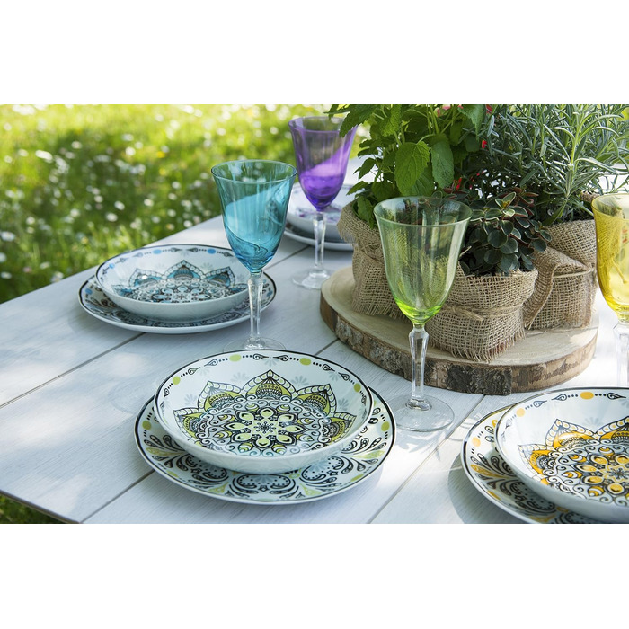 Сервіз Excelsa Roma, 18-ти частинний, порцеляна, багатокольоровий