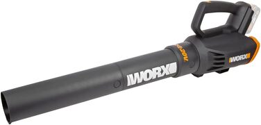 Акумуляторний повітродув WORX WG547E.9 Turbine 20V, турбінна технологія, 2 швидкості, 120 км/год, 600 м³/год, ергономічний, без акумулятора і зарядного
