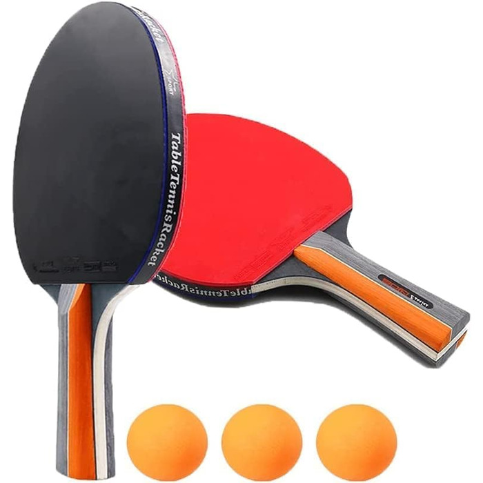 Набір для настільного тенісу Symagalbst 6-в-1: 2 ракетки, 3 м'ячі, чохол. Ідеально для початківців та професіоналів