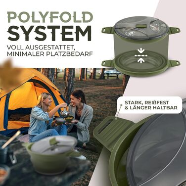 Набір посуду для кемпінгу Joe Woodsman: легкий, складаний, для туризму та подорожей