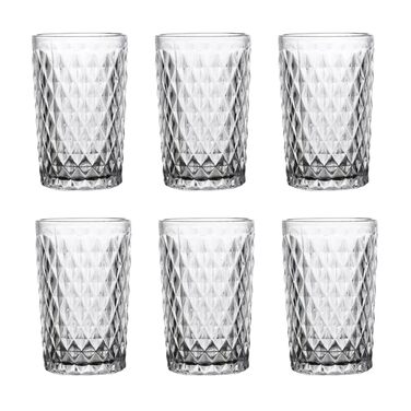 Вінтажний набір з 6 кольорових склянок для вина та напоїв з діамантовим візерунком, склянки Long Drink, коктейльні склянки з тисненням, склянка для води, келих для вина, склянка для напоїв