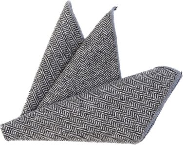 Метелик чоловічий DonDon Tweed 12x6 см з нагрудною хустинкою 23x23 см, бавовна, сіро-клітинчастий візерунок