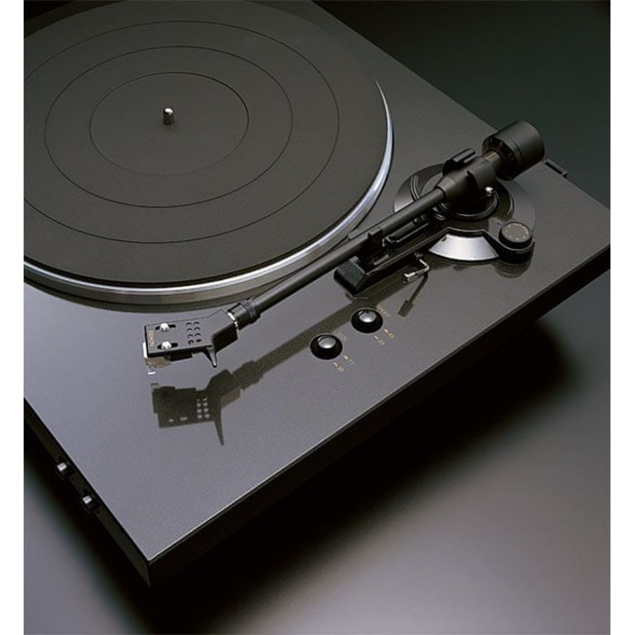 Автоматичний аналоговий вініловий програвач Denon DP-300F, 33 1/3 та 45 об/хв, чорний