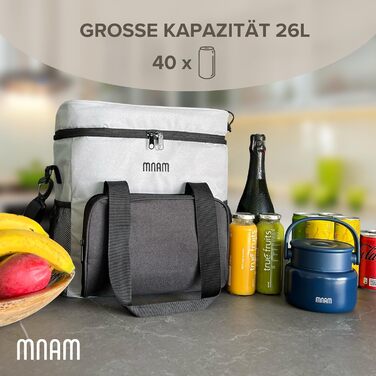 Термосумка для пікніка та транспортування їжі - 26L, складана, для пляшок та продуктів