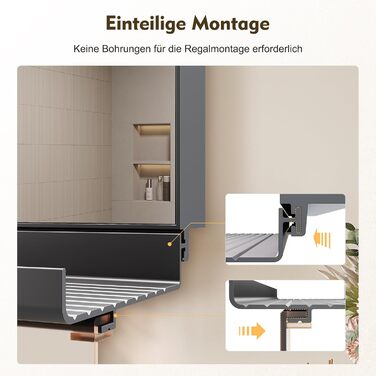 Дзеркало для ванної кімнати SONNI з підсвічуванням 120x60 см, 3 кольори світла, антизапар, годинник, температура, LED, сенсорне управління, білий