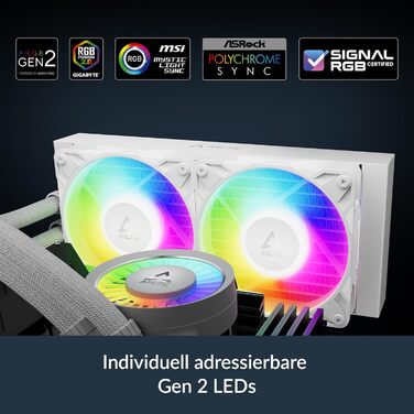 Система водяного охолодження ARCTIC Liquid Freezer III Pro 280 A-RGB для ПК: Intel & AMD, ефективна помпа PWM, 200–1900 rpm, білий колір