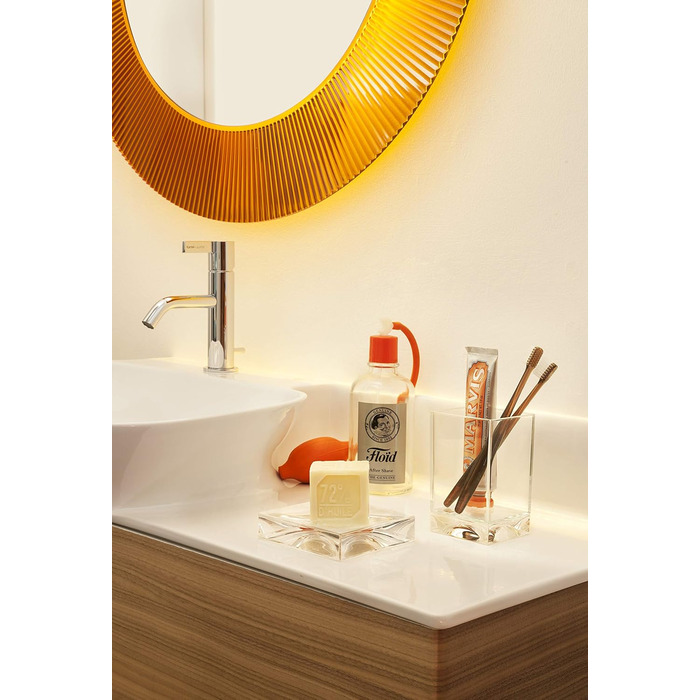 Kartell Boxy Toothbrush Holder, Plastic, Transparent, 7 x 7 x 12 cm