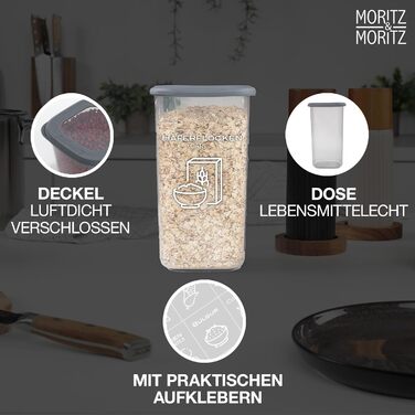 Набір контейнерів для зберігання продуктів Moritz & Moritz 24 шт. герметичні, для кухні, штабельовані