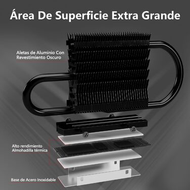 Радіатор охолодження SSD Thermalright 09-2280-PRO-Black для M.2 NVMe накопичувачів