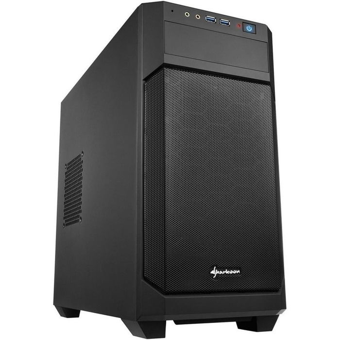 Корпус для ПК Sharkoon V1000 RGB Micro Tower, Micro-ATX, чорний (без вікна)