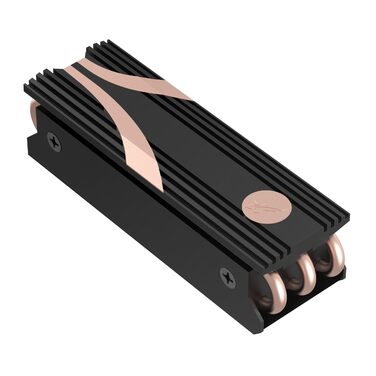 Радіатор для SSD Sabrent M.2 NVMe з алюмінію, з термопадом, HeatPipe, сумісний з PS5, для ПК, DIY, чорний